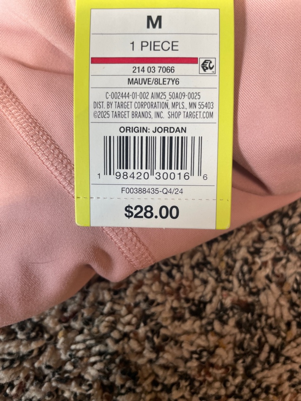All In Motion Dynamic Flex High Waisted Pocketed 7/8 Leggings Mauve Sz M | NWT - Picture 9 of 9